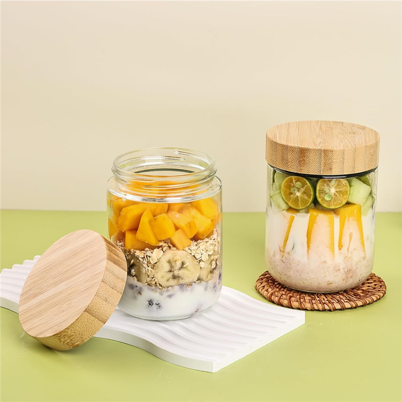Overnight Oat Jar - LNHF 6-Pack Overnight Oats Containers With