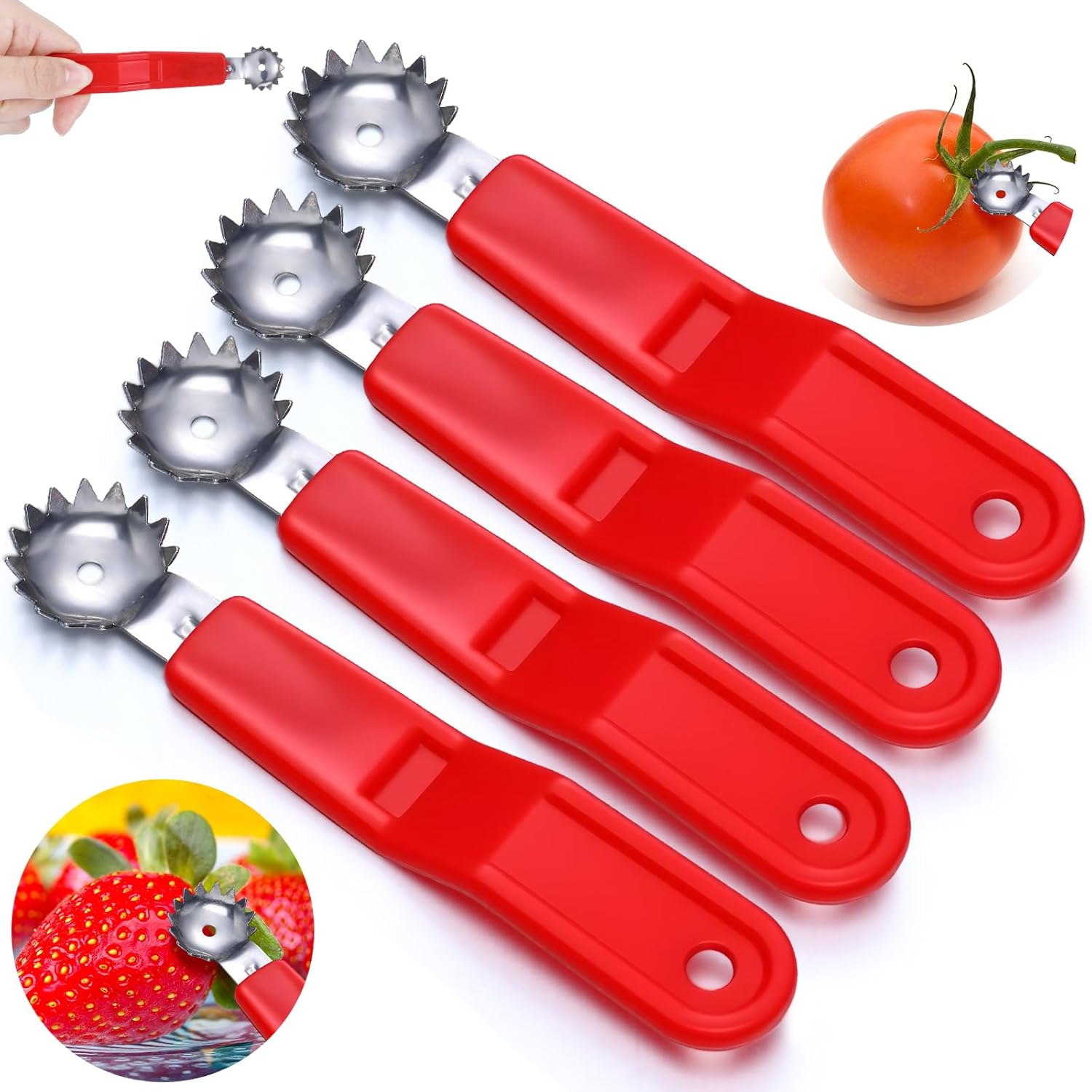 Strawberry Huller - 4 Pcs Tomato Corer Tool Strawberry