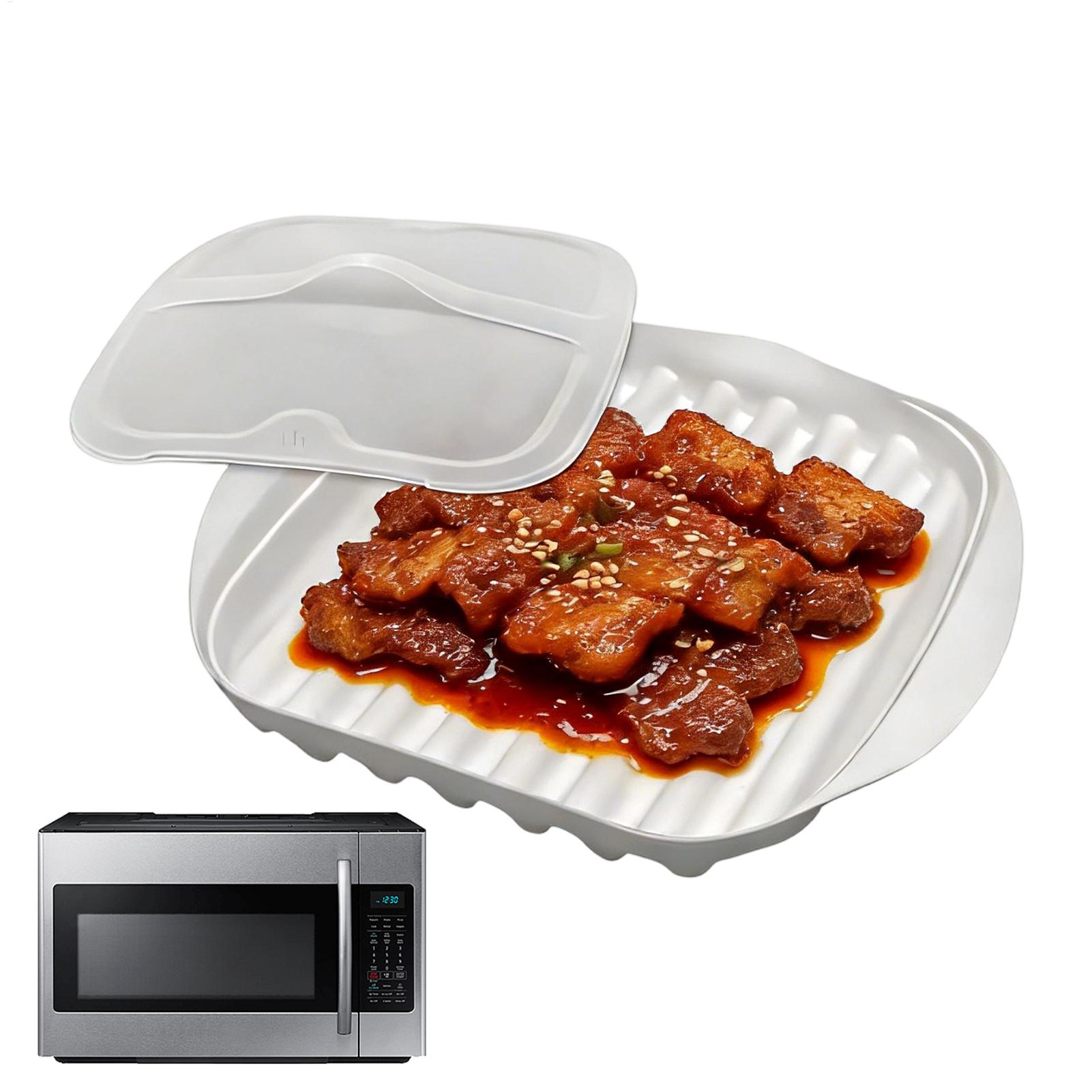 Meal Prep Hot Dogs - Microwave Bacon Tray Non-Stick Food Grade