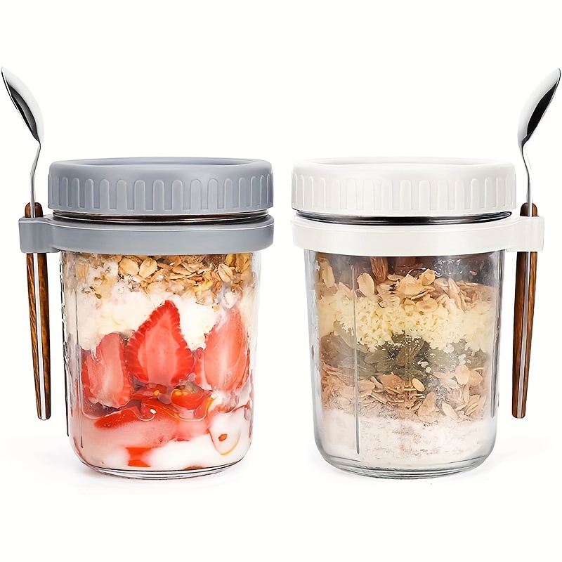 1pc/2pcs Glass Oatmeal Cup, Ov - Overnight Oat Jar 리뷰 및 가격