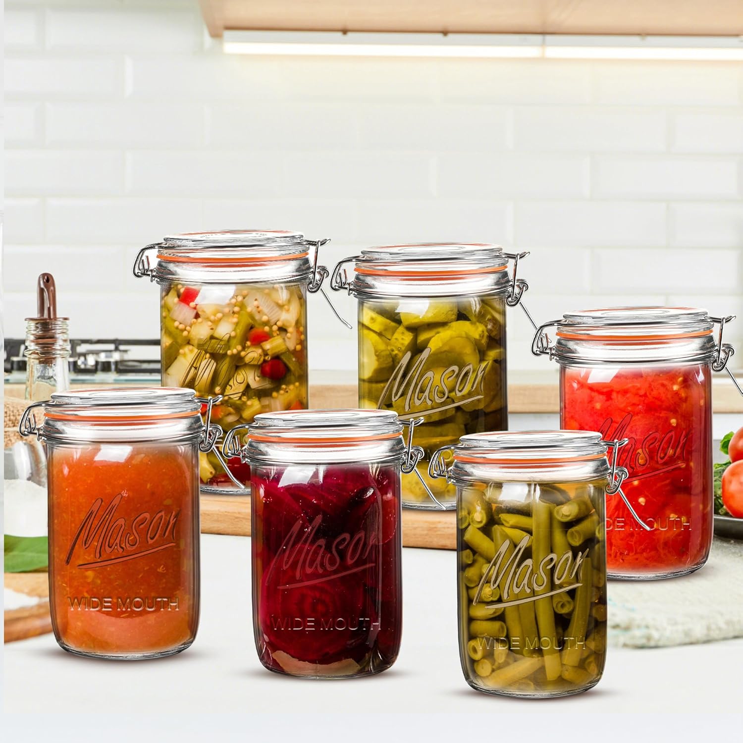 24oz Wide Mouth    Jars – 6 Pa - Meal Prep Overnight Oats 리뷰 및 가격