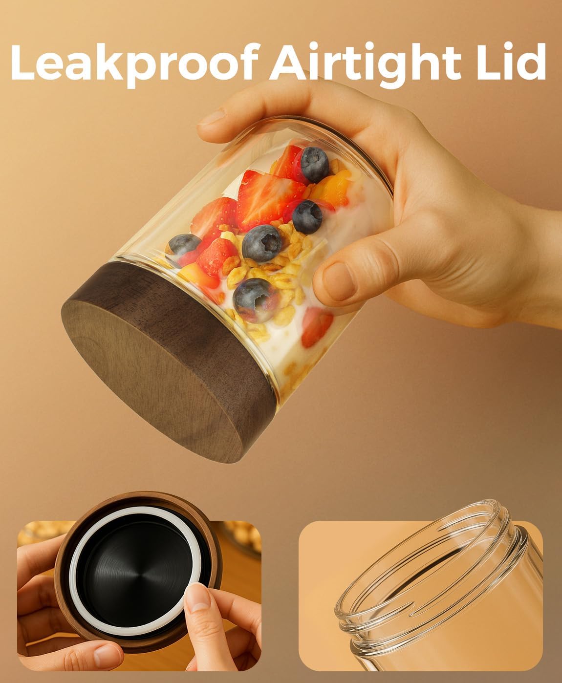 16oz 4 Pack Overnight Oats Con - Meal Prep Overnight Oats 리뷰 및 가격