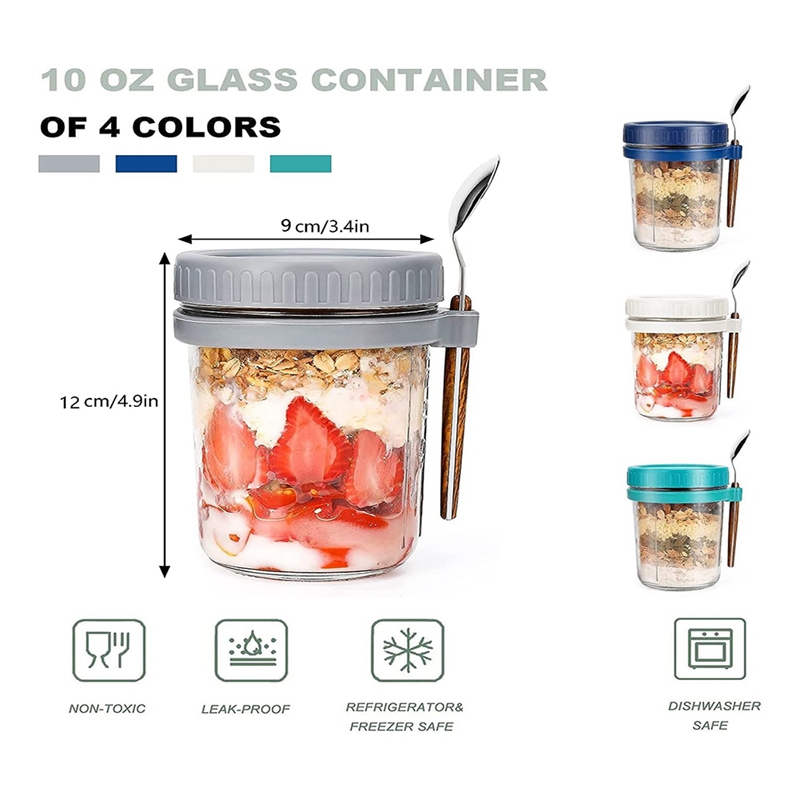 4 Pack Overnight Oats Containe - Overnight Oat Jar 리뷰 및 가격