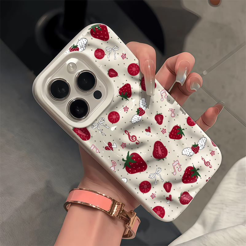 Cute 3D Wrinkle Case For iPhon - Strawberry Huller 리뷰 및 가격