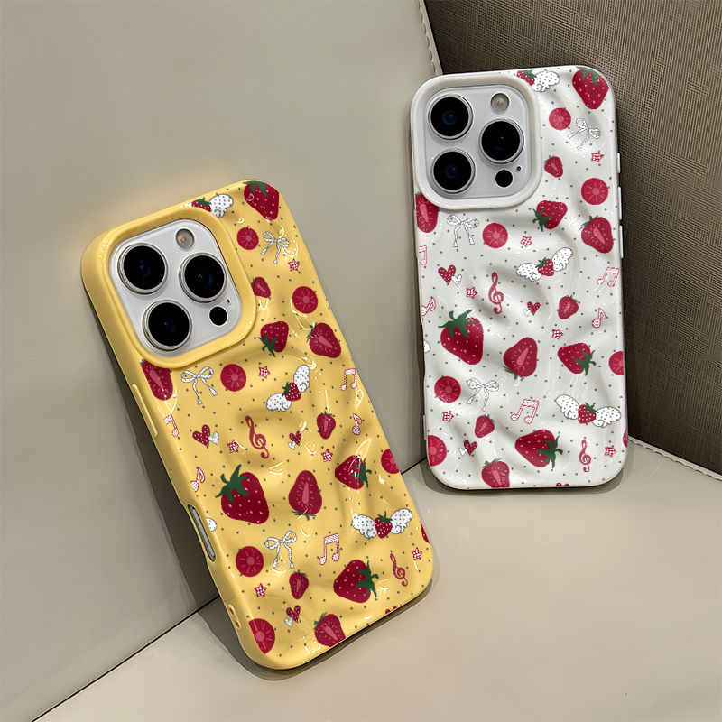 Cute 3D Wrinkle Case For iPhon - Strawberry Huller 리뷰 및 가격