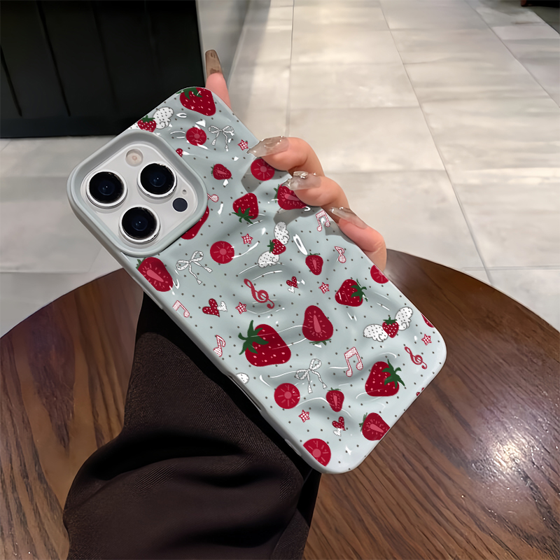 Cute 3D Wrinkle Case For iPhon - Strawberry Huller 리뷰 및 가격