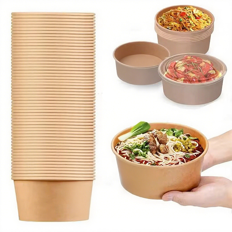 Kraft Paper Round Bowls Dispos - Meal Prep Noodles 리뷰 및 가격
