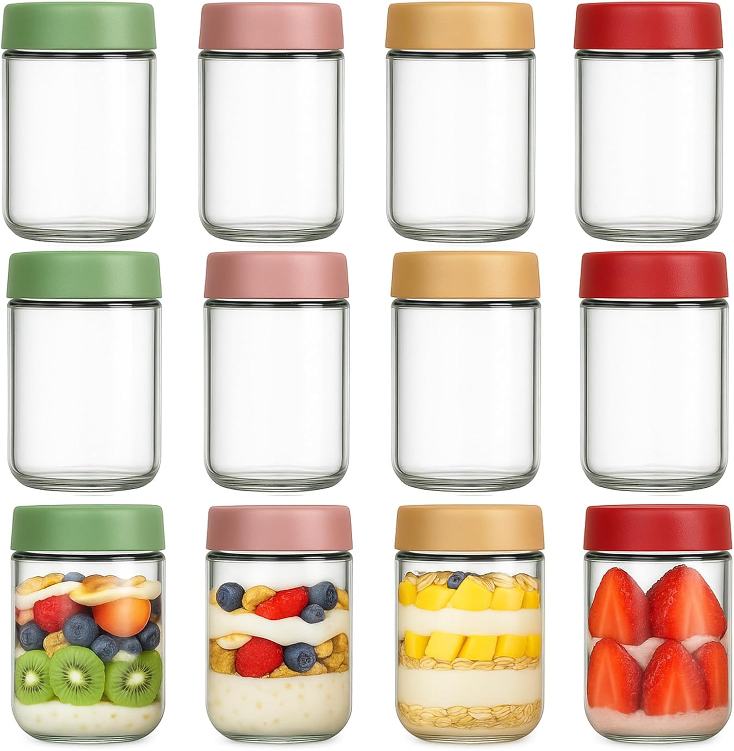 12 Pack Overnight Oats Contain - Overnight Oat Jar 리뷰 및 가격