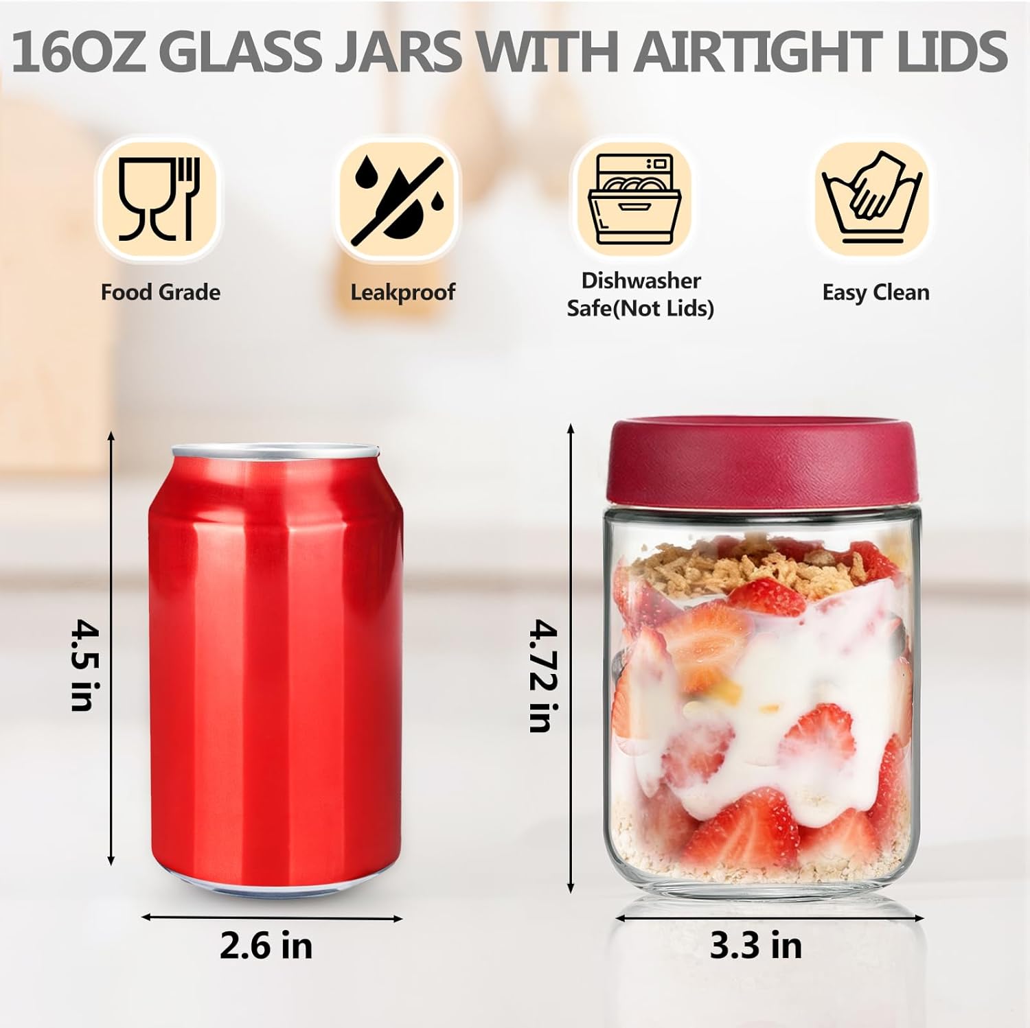 12 Pack Overnight Oats Contain - Overnight Oat Jar 리뷰 및 가격