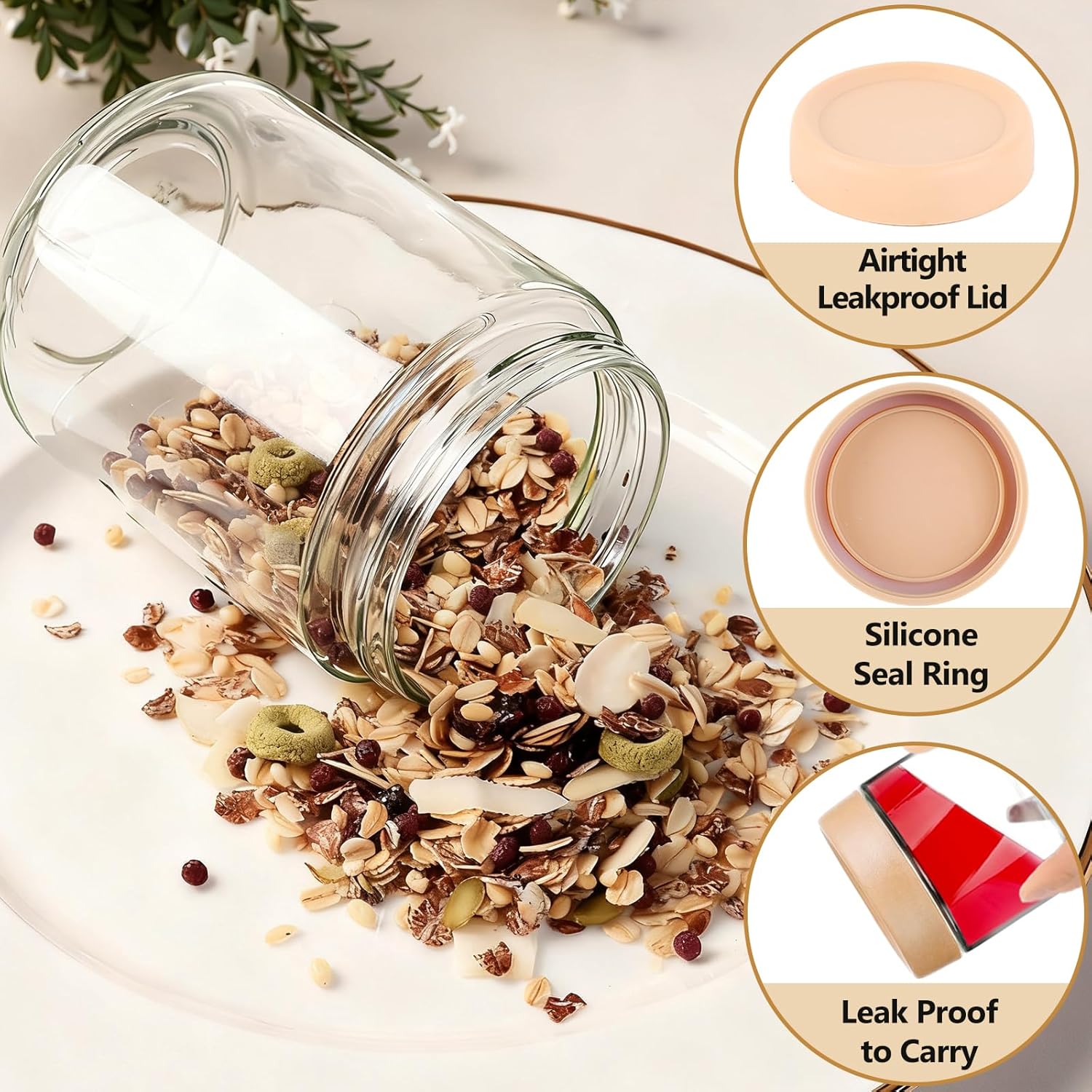 12 Pack Overnight Oats Contain - Overnight Oat Jar 리뷰 및 가격