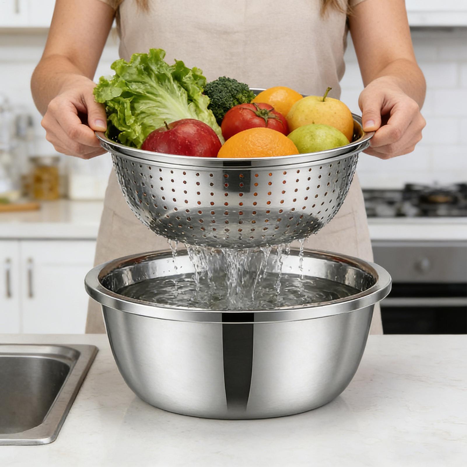 Stainless Steel Colander Strai - Meal Prep With Rice 리뷰 및 가격
