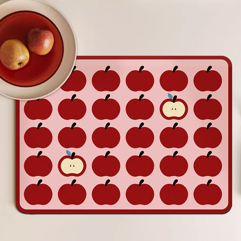 ute Apple Pattern Drying Mat F - Meal Prep Format 리뷰 및 가격