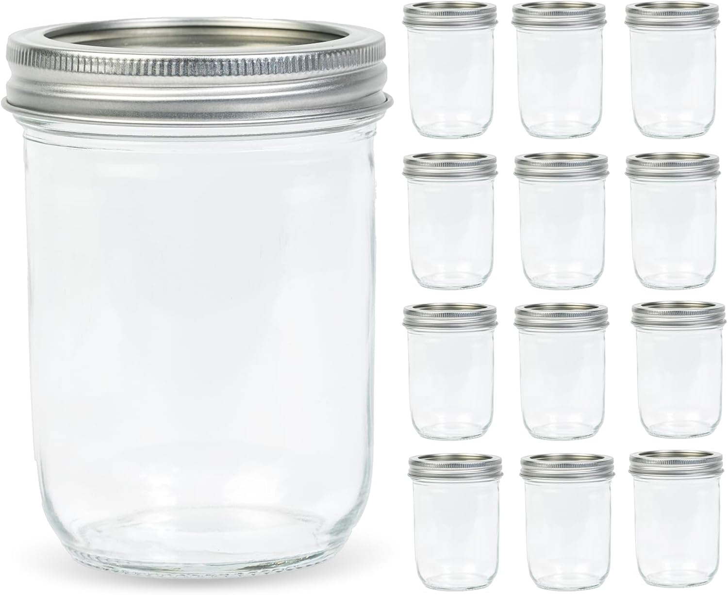 12 Pack 16 oz Wide Mouth Clear - Overnight Oat Jar 리뷰 및 가격