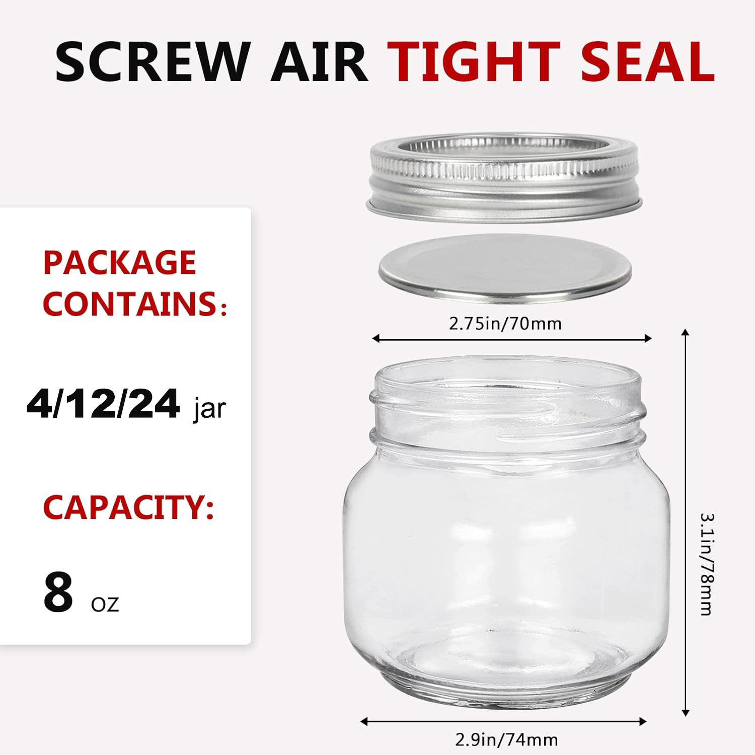 Mason Jars 8oz Regular Mouth G - Overnight Oat Jar 리뷰 및 가격