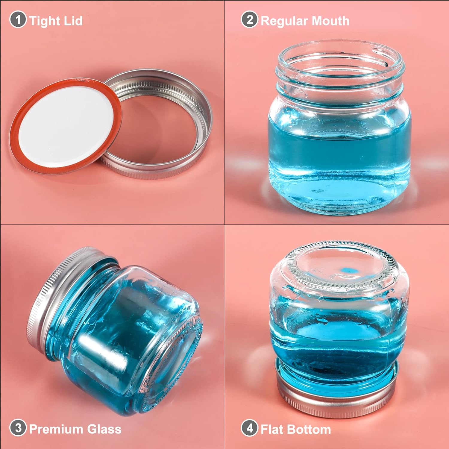 Mason Jars 8oz Regular Mouth G - Overnight Oat Jar 리뷰 및 가격