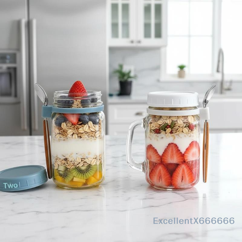 500ml Glass Container for Over - Meal Prep Overnight Oats 리뷰 및 가격