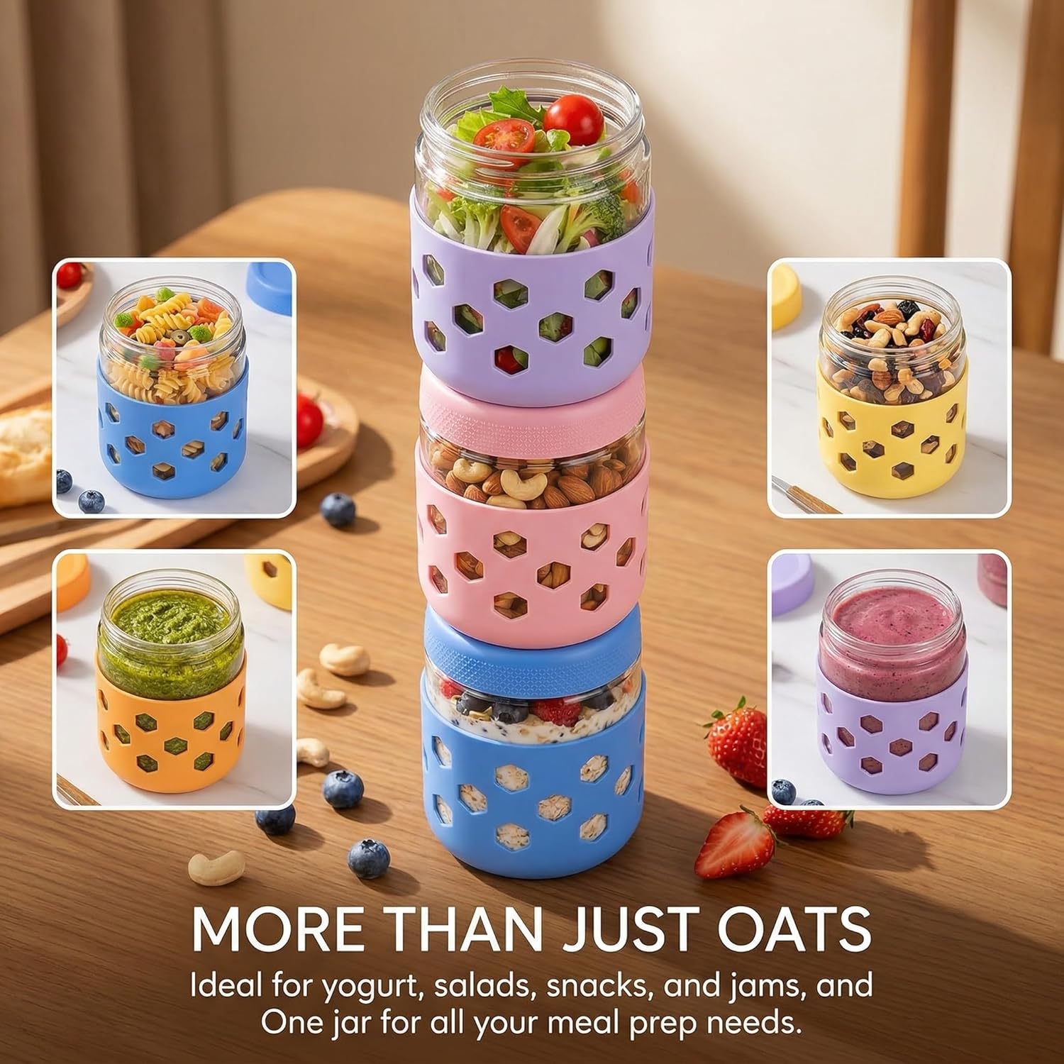 6-Pack 16 oz Overnight Oats Ja - Meal Prep Overnight Oats 리뷰 및 가격