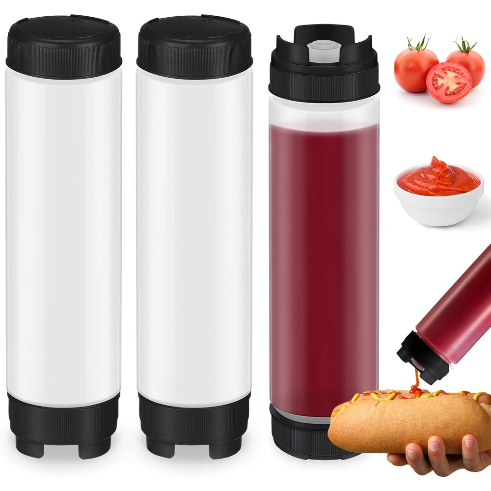 3 Pcs 16 oz Inverted Plastic S - Sauce Squeeze Bottle 리뷰 및 가격