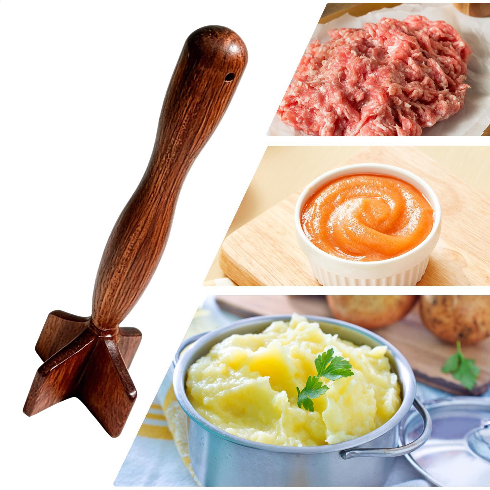 Wooden Meat Masher Wooden Meat - Meal Prep With Potatoes 리뷰 및 가격