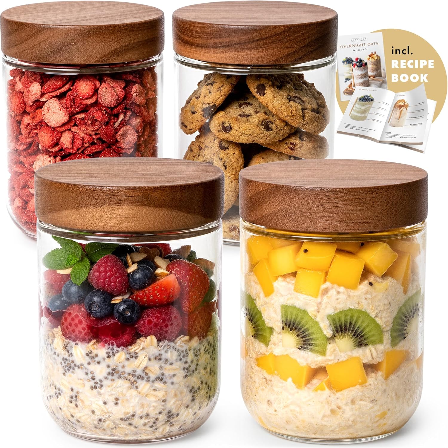 Overnight Oats Containers with - Meal Prep Overnight Oats 리뷰 및 가격