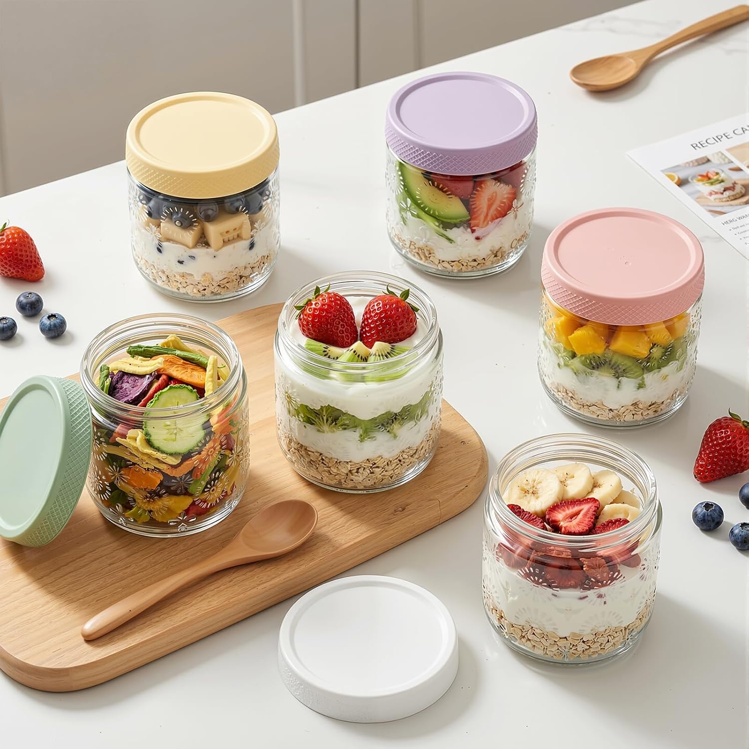 6 Pack 16 oz Overnight Oats Co - Meal Prep Overnight Oats 리뷰 및 가격
