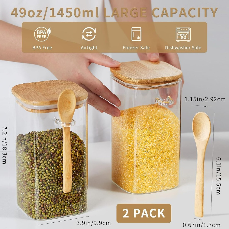 Glass Jars with Airtight Lids  - Overnight Oat Jar 리뷰 및 가격