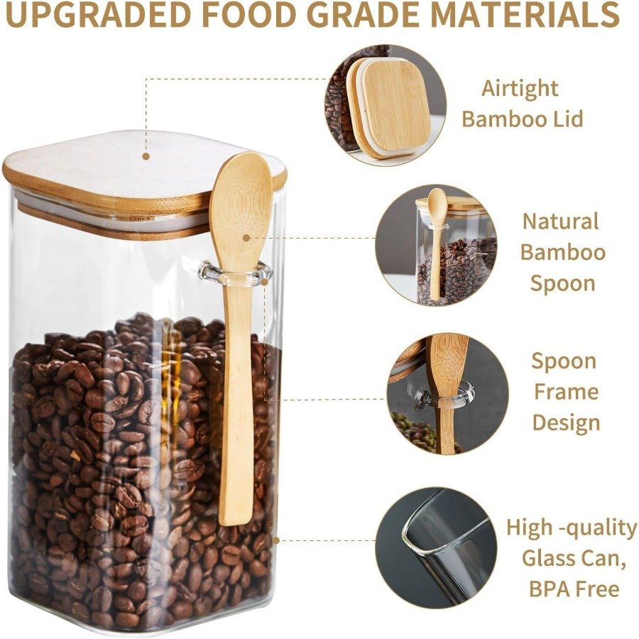 Glass Jars with Airtight Lids  - Overnight Oat Jar 리뷰 및 가격