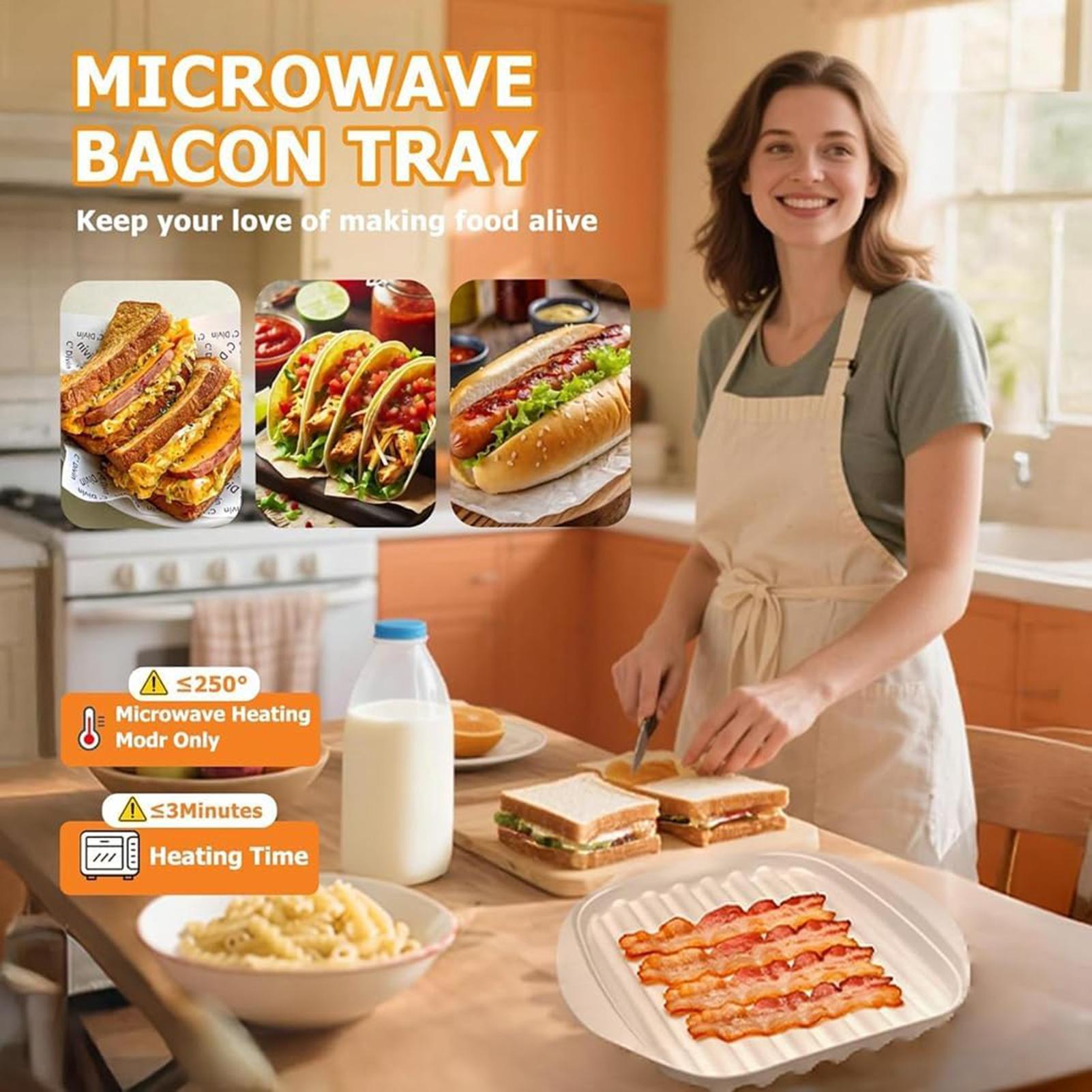 Microwave Bacon Tray Non-Stick - Meal Prep Hot Dogs 리뷰 및 가격
