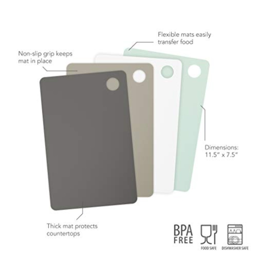 Small Flexible Cutting Mats 4  - Meal Prep Format 리뷰 및 가격
