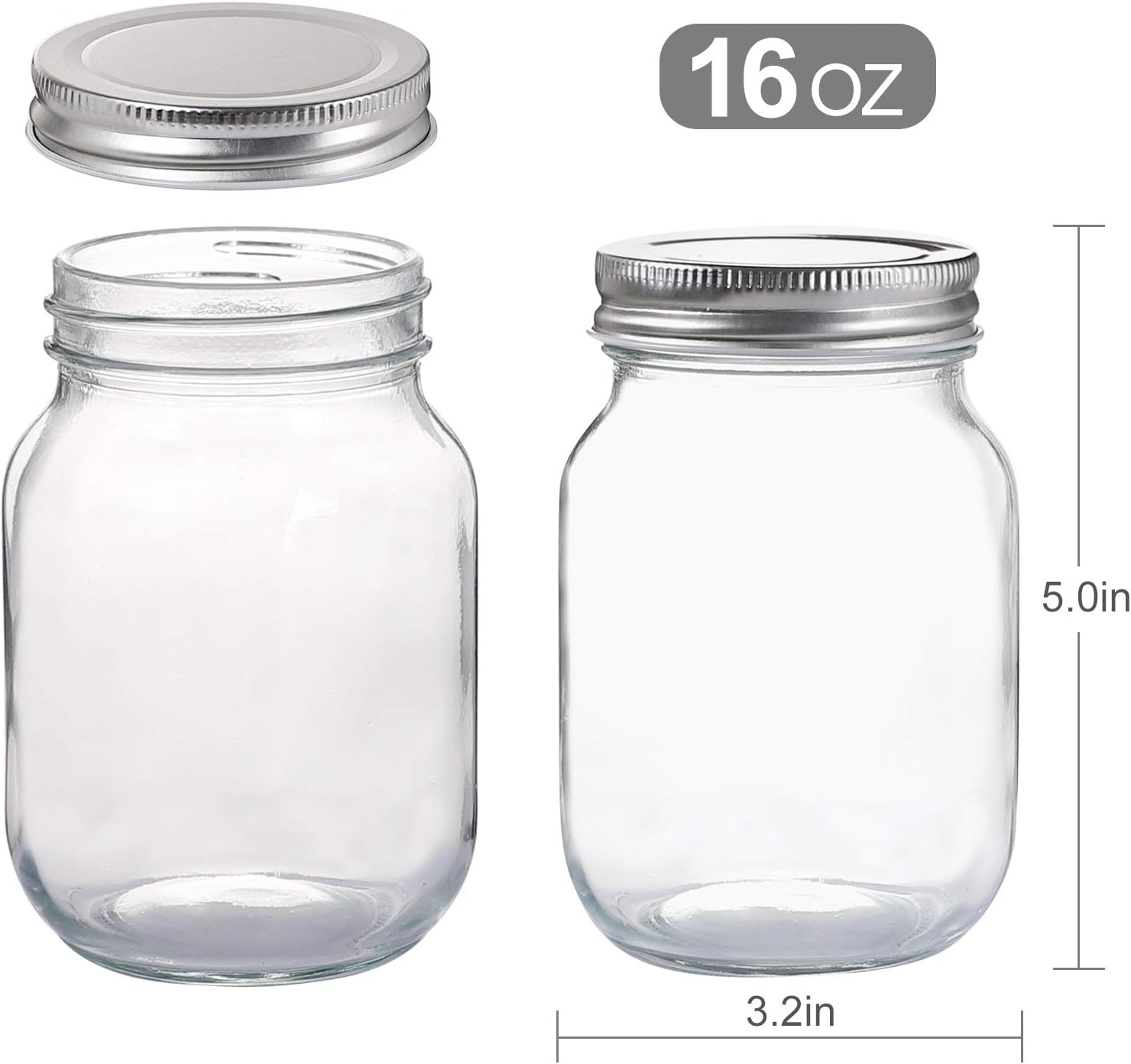 Glass Regular Mouth Mason Jars - Overnight Oat Jar 리뷰 및 가격
