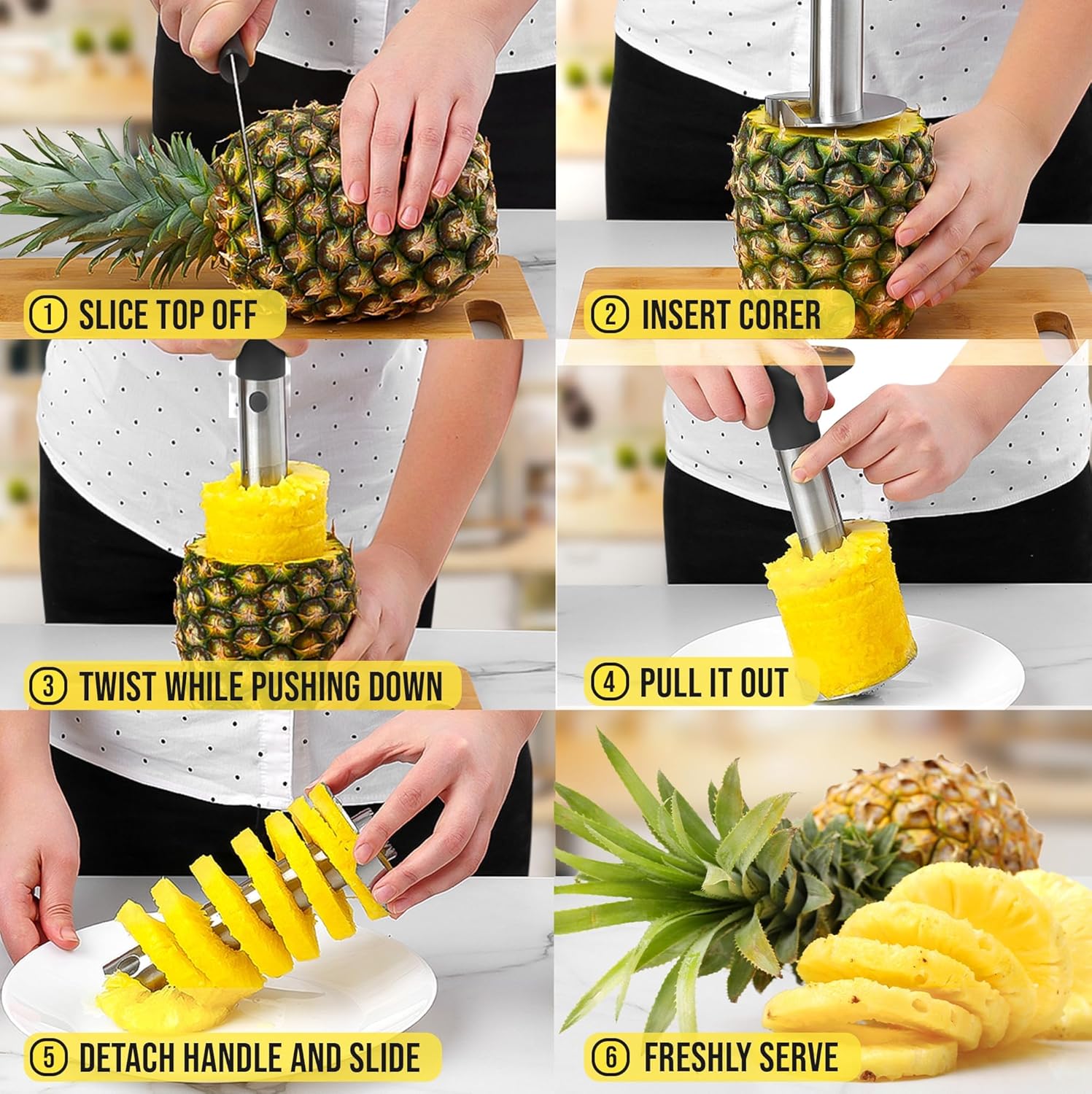 Stainless Steel Pineapple Core - Pineapple Corer Slicer 리뷰 및 가격