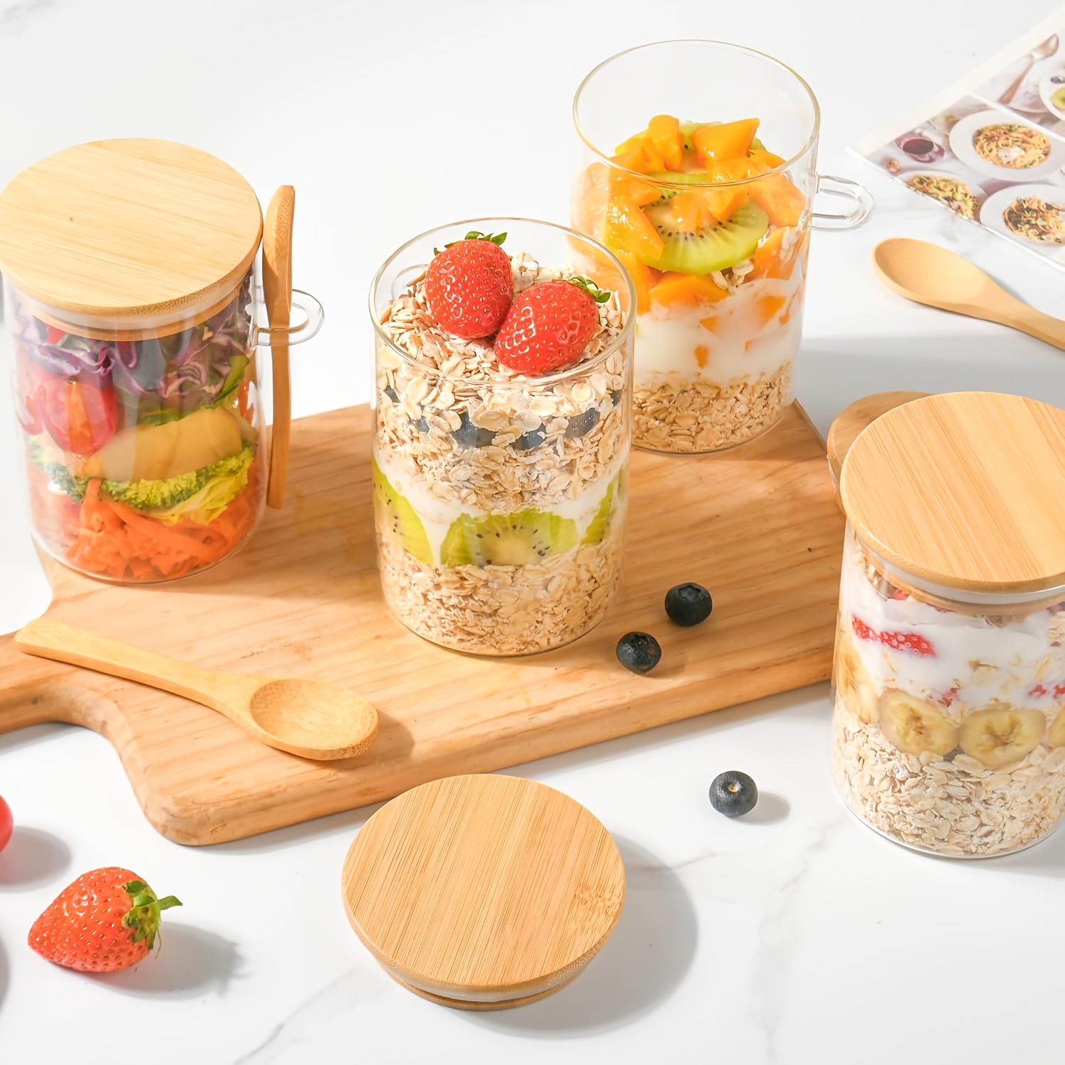4/6pcs Dessert Bowl, Overnight - Meal Prep Overnight Oats 리뷰 및 가격