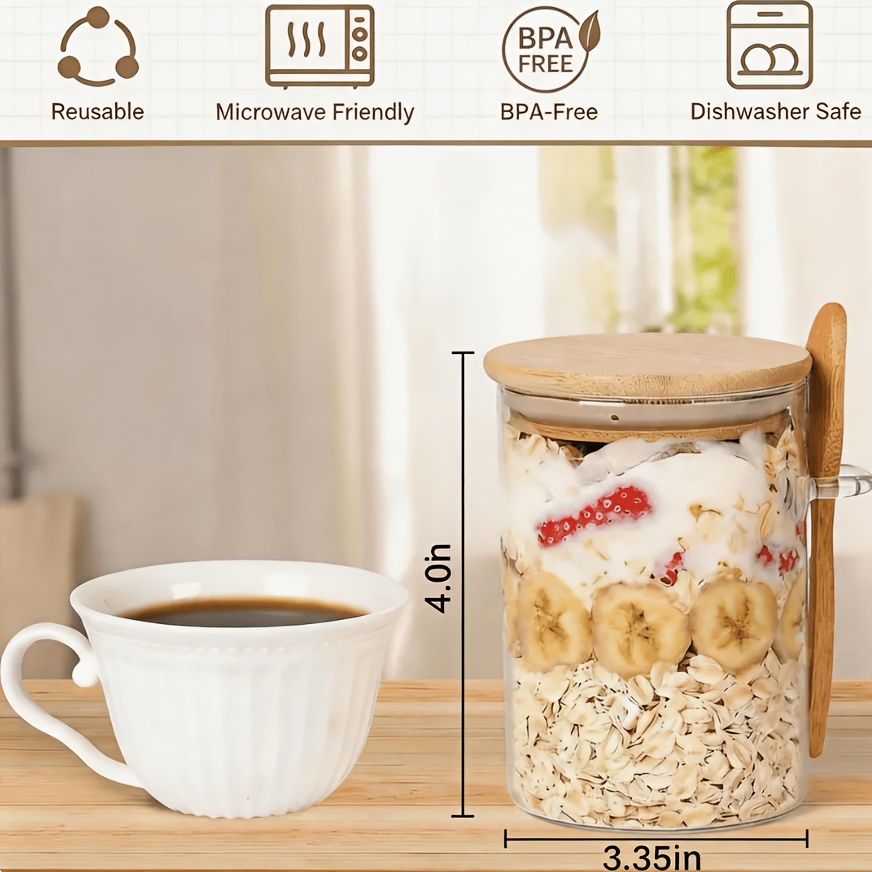 4/6pcs Dessert Bowl, Overnight - Meal Prep Overnight Oats 리뷰 및 가격